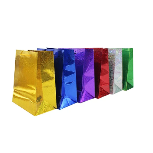 Bolsa De Regalo Metalizada Color Aleatorio 10x18x22 cm-0