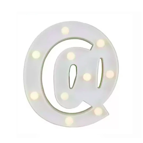 Letra @ Con Luz Led Color Blanco-0