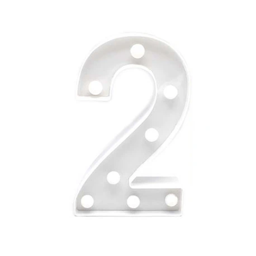 Numero Con Luz Led 2 Color Blanco-0
