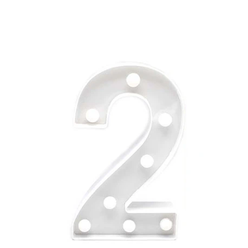 Numero Con Luz Led 2 Color Blanco-1