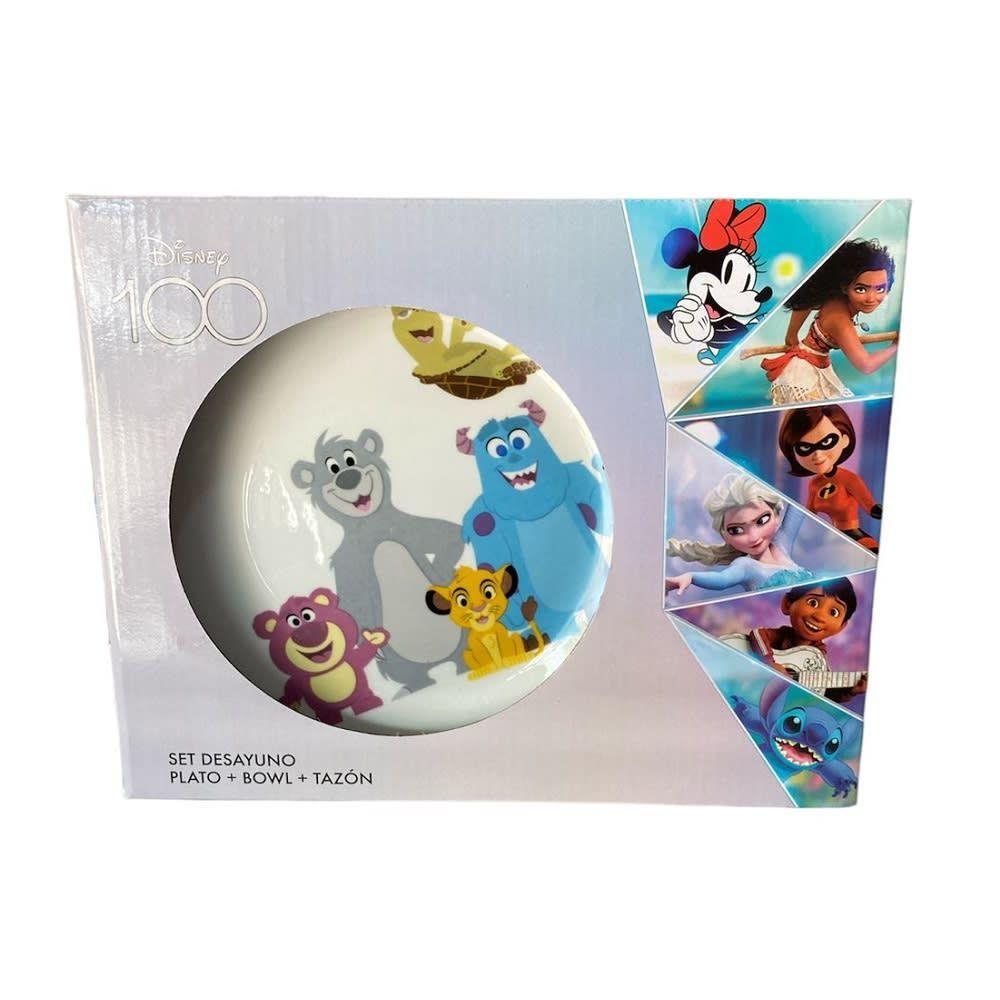 SET DE PLATOS DESAYUNO 3PCS CUTE DISNEY 100 AÑOS.-1