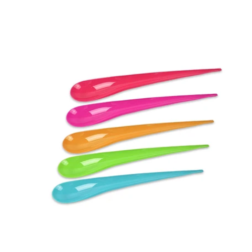 Cucharas Plásticas 10pcs 19.5cm Colores Surtidos-0