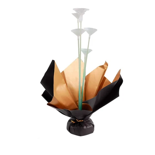 Soporte Para Globos Negro Y Dorado Con Varillas 60Cm-0