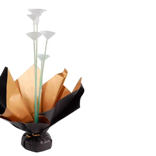 Soporte Para Globos Negro Y Dorado Con Varillas 60Cm-1