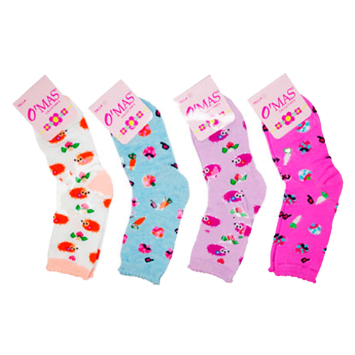 Calcetines De Niña Corte Medio Estampado Conejo 12 Unid-1