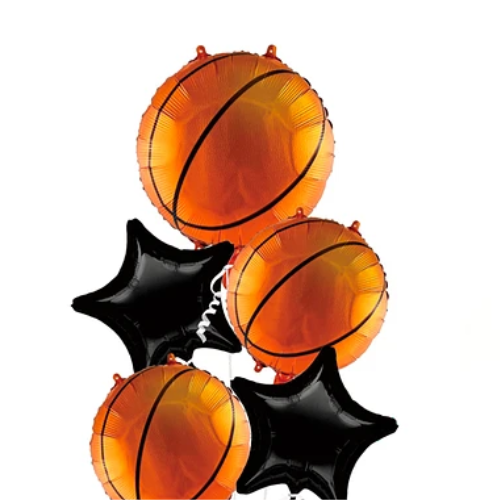Set De Globos Metalico Baloncesto 5Pcs-1