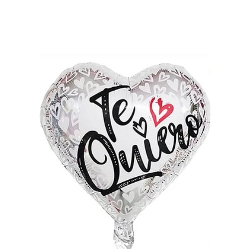 Globo Metálico Corazón Te Quiero 45cm Plateado-1