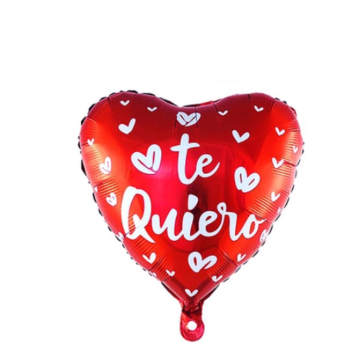 Globo Metálico Corazón Rojo 45 cm Te Quiero-1