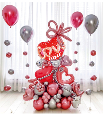 BOUQUET GLOBOS CORAZONES-1