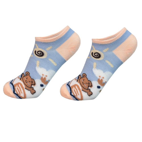 Calcetines De Niña Corte Tobillo Diseño Oso 12 Unid-0