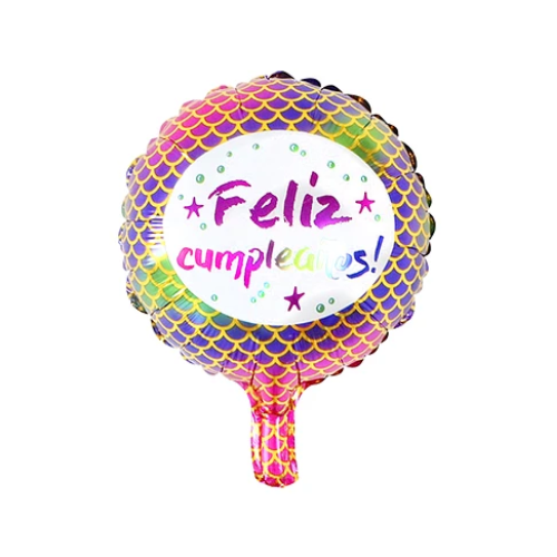 Globo Metalico Redondo Feliz Cumpleaños Rosado-0