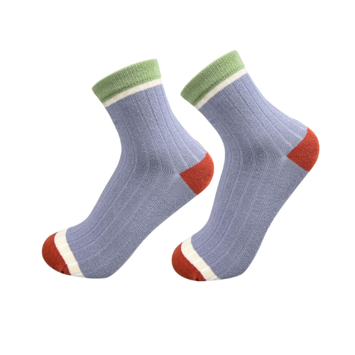 Calcetines De Mujer Acanalado Colores Surtidos 12 Unidades-0