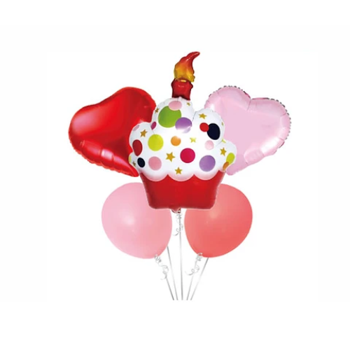 Set De Globos Diseño Cupake 5Pcs-0
