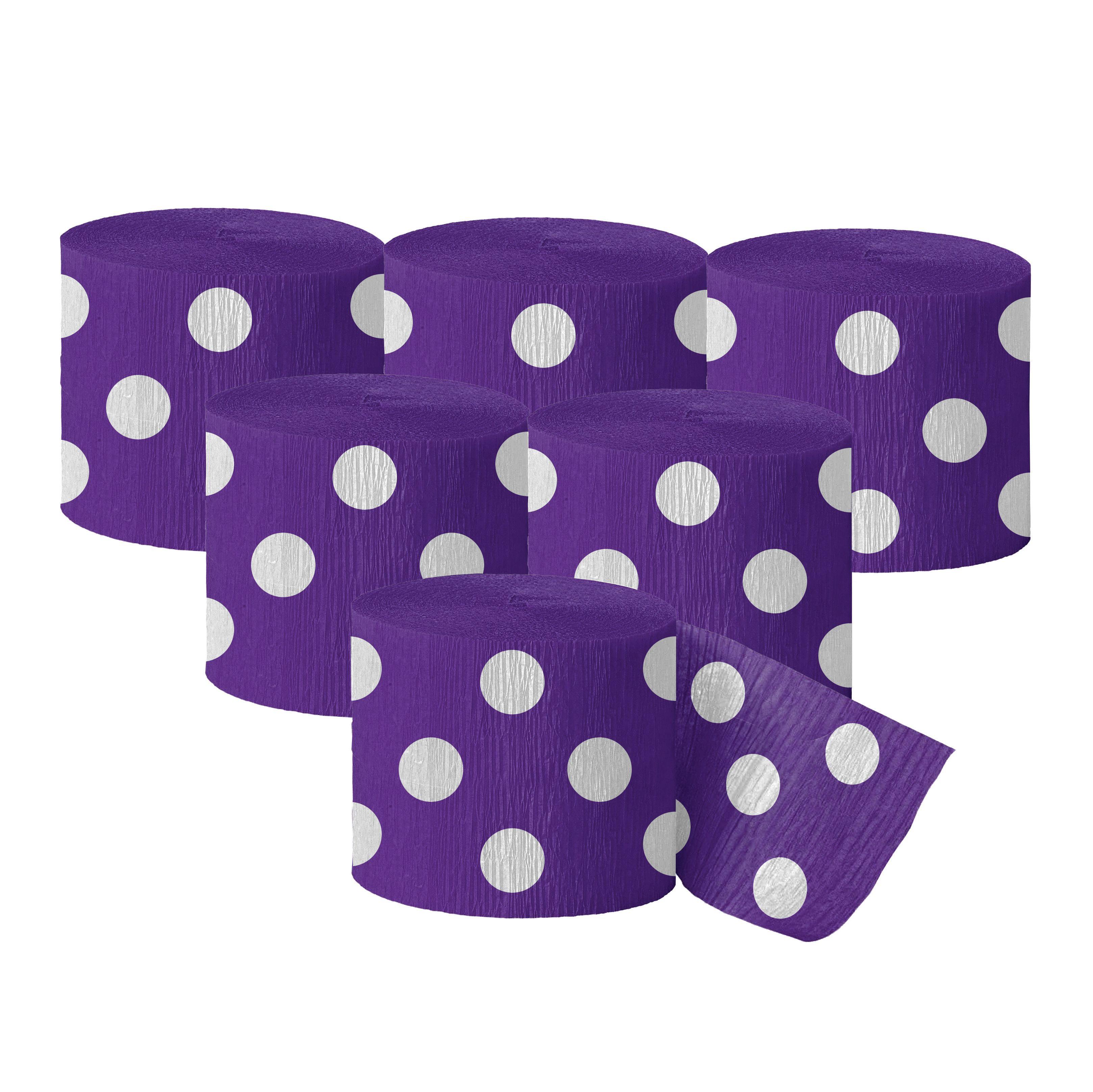 FESTON X 6 POLKA MORADO 5CM X 10MT X1 UNI-0
