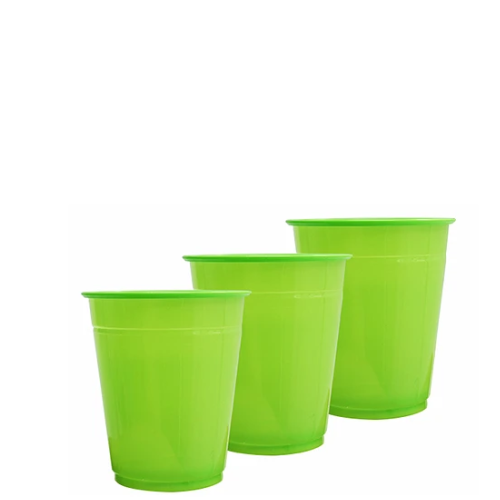 Vasos Plásticos 250ml 25pcs Verde-1