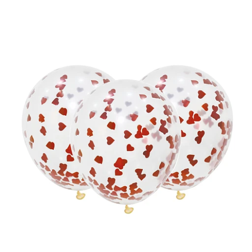 Globos De Látex Challa Corazón 3pcs 30cm-0