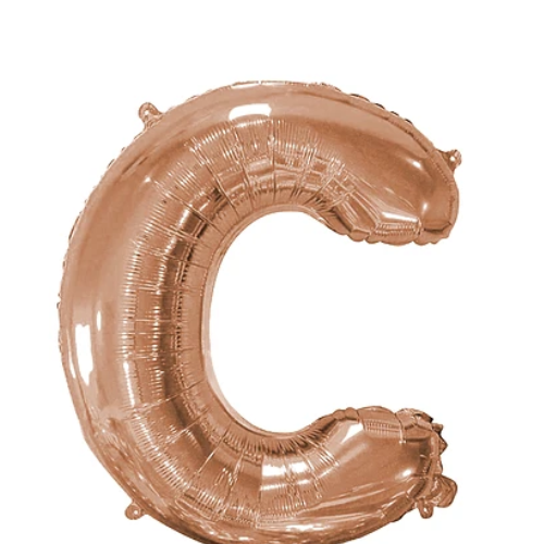 Globo Letra C Oro Rosa 16 Pulgadas-1
