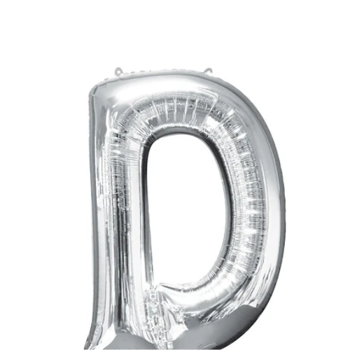 Globo Letra D Plata 16 Pulgadas-1