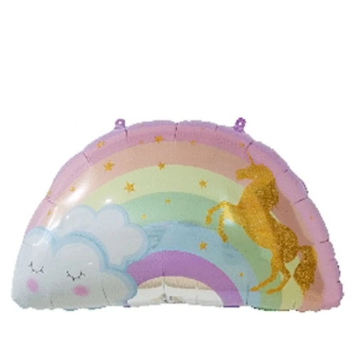 Globo Metalizado Arcoiris Nube Y Unicornio 59x75.8 cm-1