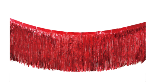 BANDERÍN CORTINA METÁLICO ROJO -0