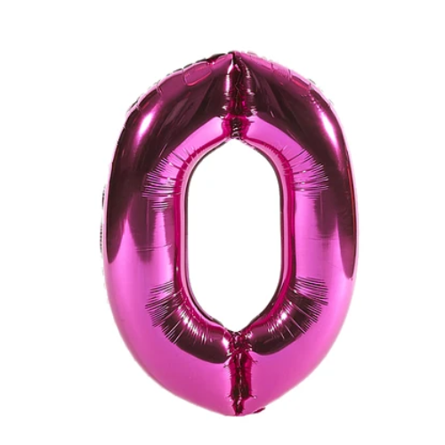 Globo Número 0 Rosa 40 Pulgadas-0