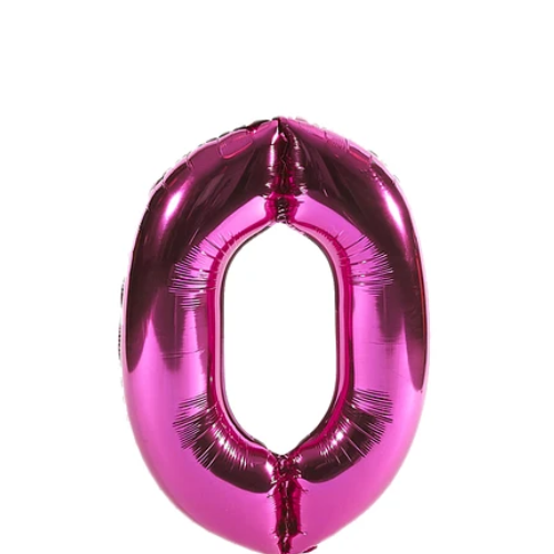 Globo Número 0 Rosa 40 Pulgadas-1