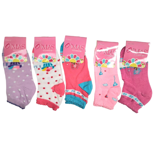 Calcetines Para Niña Corte Tobillo Talla 2 12 Unid-1
