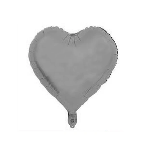 Globo Diseño Corazón Color Gris-0
