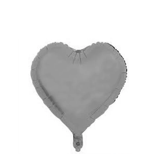 Globo Diseño Corazón Color Gris-1