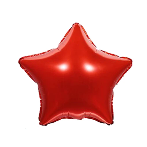 Globo Metálico Estrella Roja 8pcs 12 cm-0