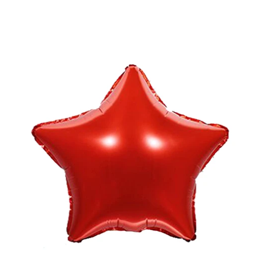Globo Metálico Estrella Roja 8pcs 12 cm-1