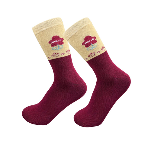 Calcetines De Mujer Corte Alto Flor Hello 12 Unidades-0