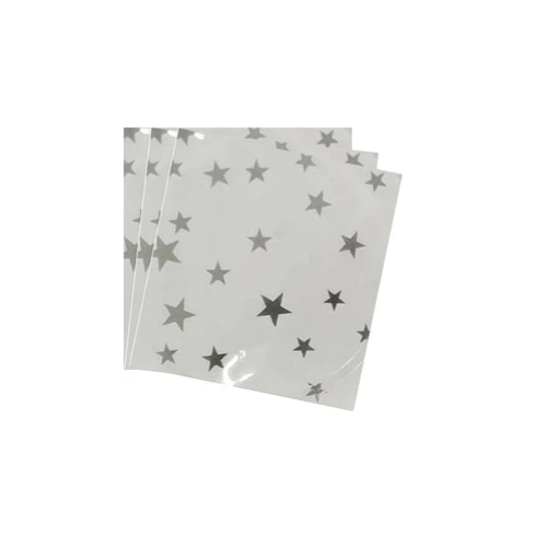 Servilletas De Papel Estrellas Plateadas 16pcs 33x33cm-1