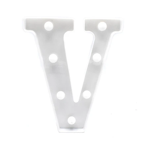 Letra Con Luz Led V Color Blanco-0