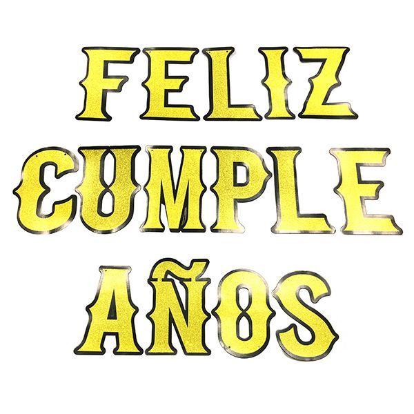 BANNER F.C. GLITTER DORADO/NEGRO 4 MT X1 UNI-0