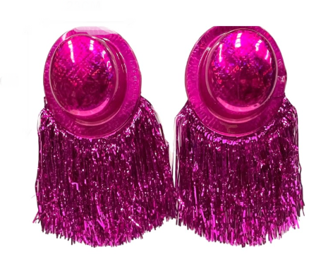 SOMBREROS DE FIESTA FUCSIA CON FLEQUILLOS-1