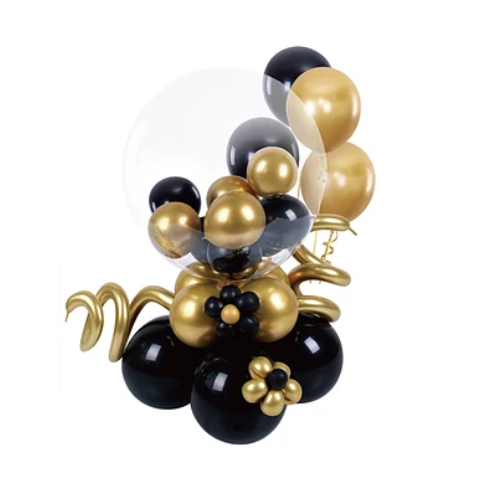 Set De Globos Dorado Y Negro 28pcs-0