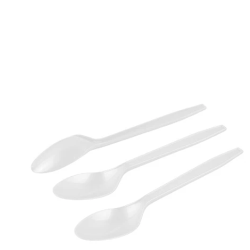 Cucharas Plásticas Color Transparente 12pcs 15cm-1