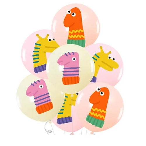 Set De Globos Estampado Dinosaurio 7pcs-0
