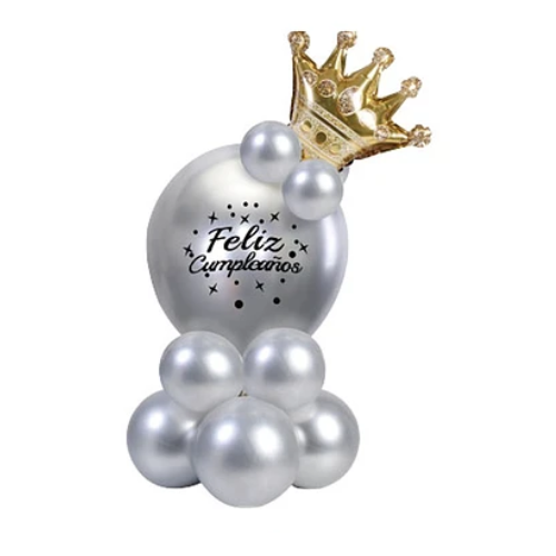 Set De Globos De Látex Plateados 13 Pcs-0