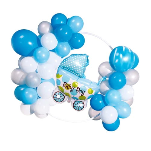 Arco Organico De Globos De Latex Baby Boy Azul 55Pcs-0