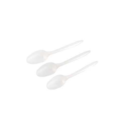 Cucharas Plásticas Blanca 14cm 20pcs-0
