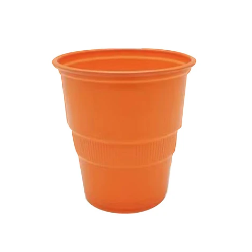 Vaso Plastico 300ml Naranja 10pcs-0