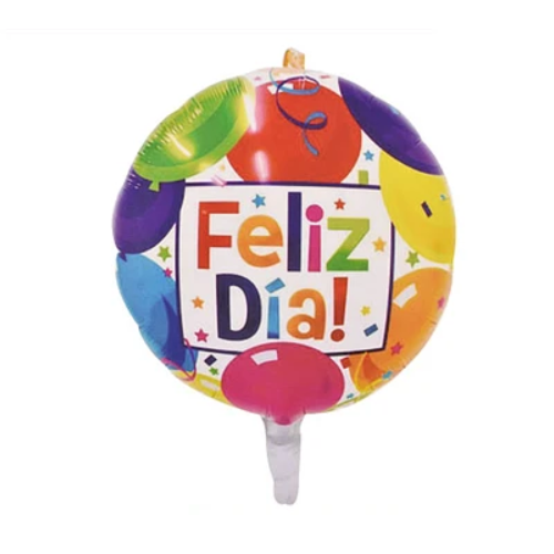 Globo Metálico Redondo FelizDía-0
