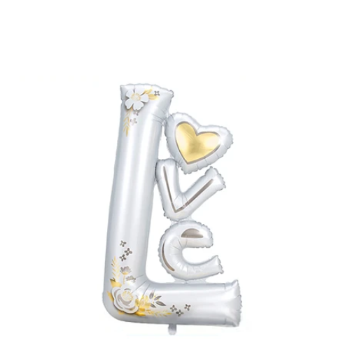 Globo Metálico Love Blanco 62x113 cm-0