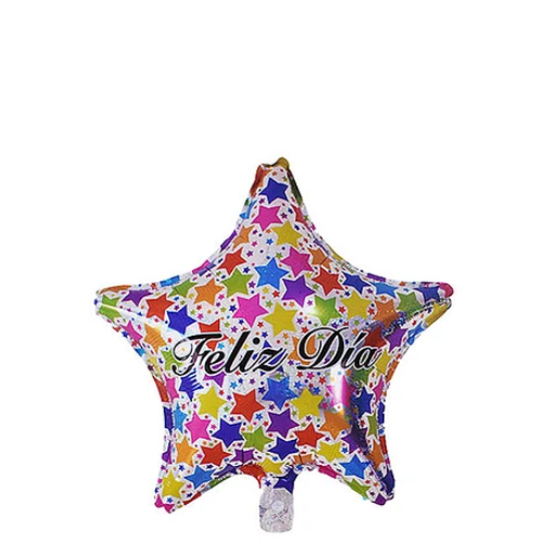Globo Metálico Estrella Feliz Día 45 cm-1