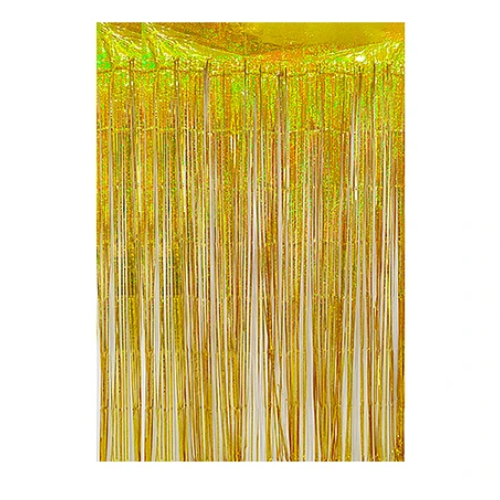 Cortina Holografica Dorada 100x200cm-0