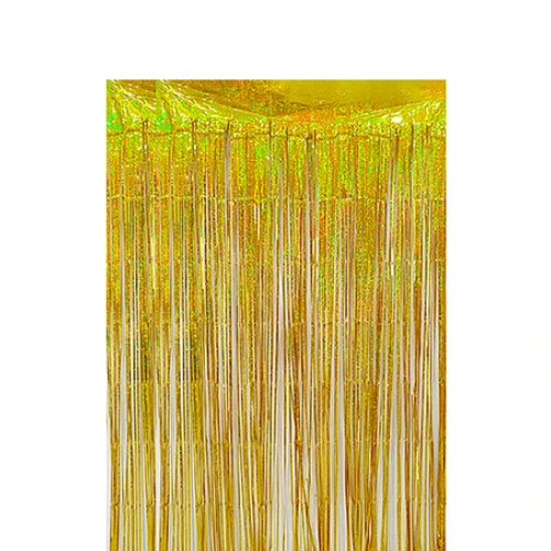 Cortina Holografica Dorada 100x200cm-1