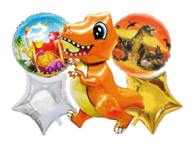 GLOBOS DINOSAURIOS/NARANJO / ESTRELLA-1
