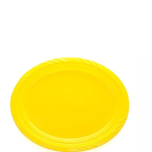 Bandeja Plástica Ovalada Amarillo 5pcs-1